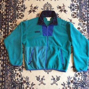 Vintage Columbia fleece zip up with pockets